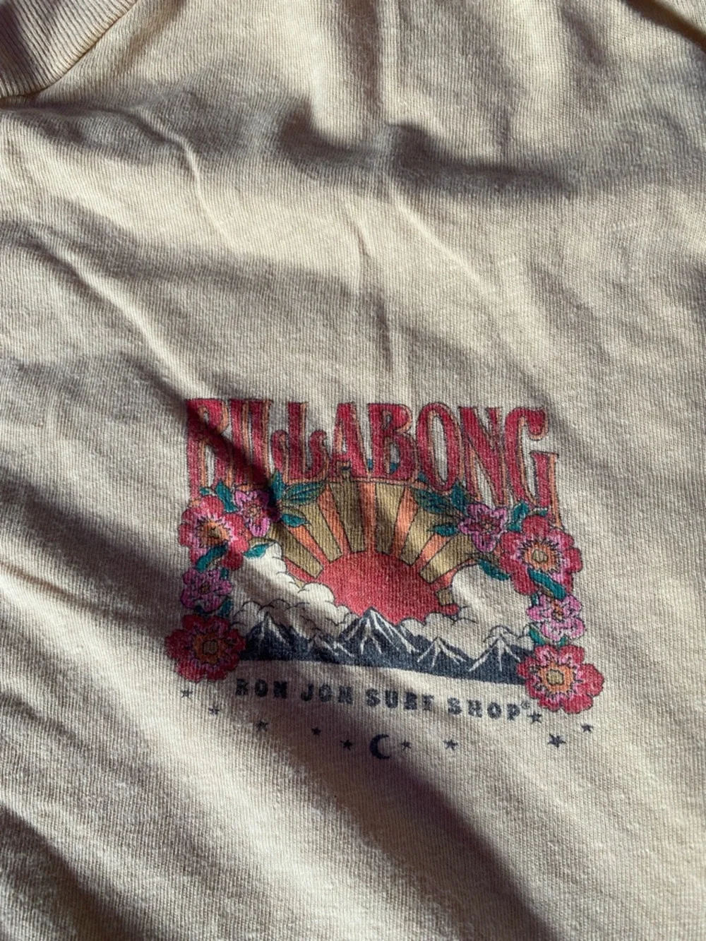 Billabong Cropped Long Sleeve Tee with Small Graphic - Picture 3 of 7